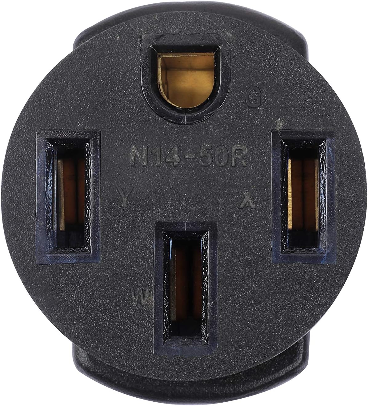 XUANHUA Adaptador NEMA RV TT-30P a 14-50R Adaptador de carga de receptáculo hembra Nema TT-30 macho de 30 amperios macho a adaptador hembra de 14-50