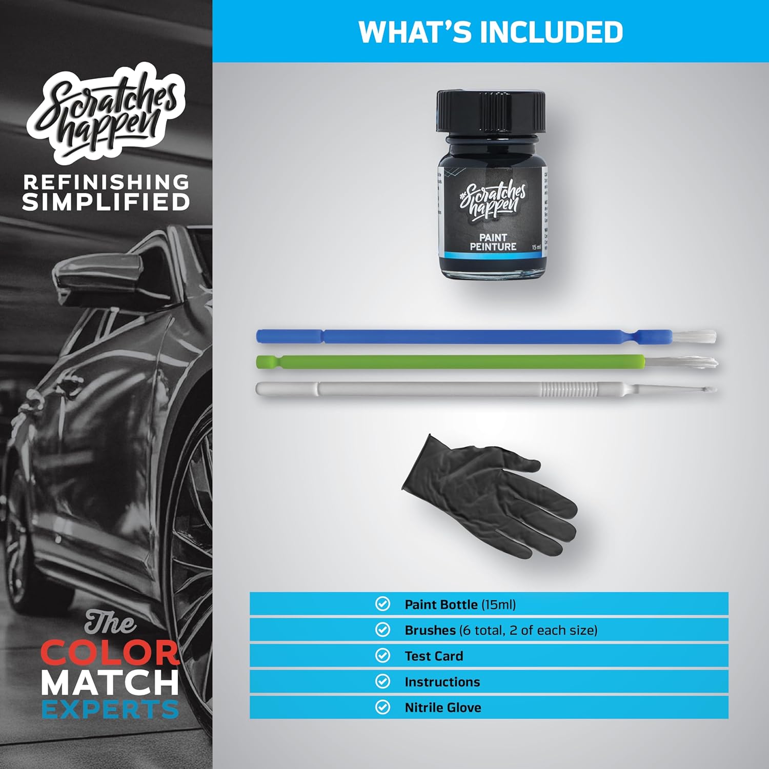 ScratchesHappen Kit de pintura de retoque Exact-Match – Atlantic Blue (S7U) para Hyundai – Solo pintura