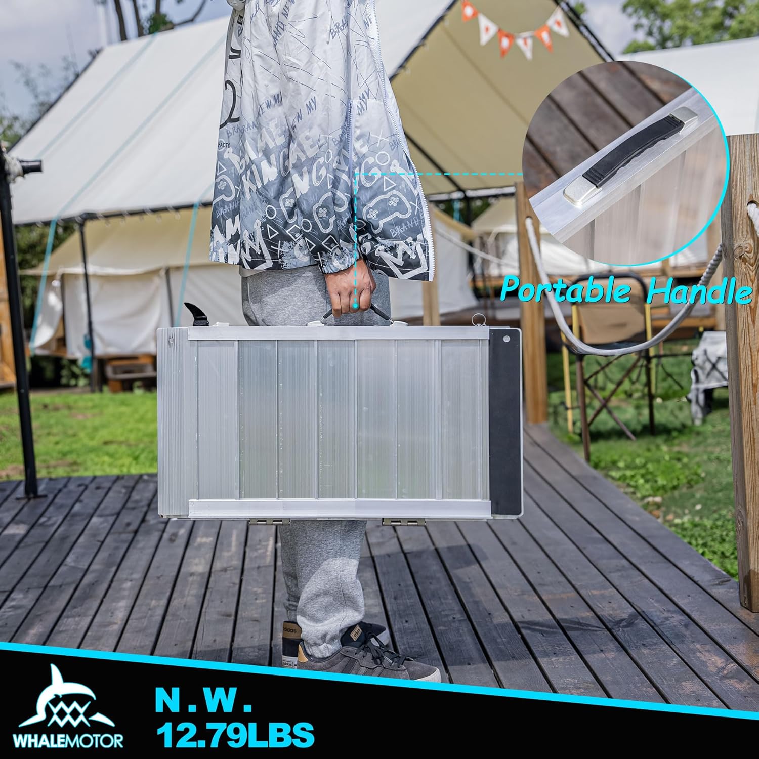 Rampa portátil para silla de ruedas de 2 pies, rampa portátil plegable de aluminio antideslizante, rampas para sillas de ruedas para el hogar,