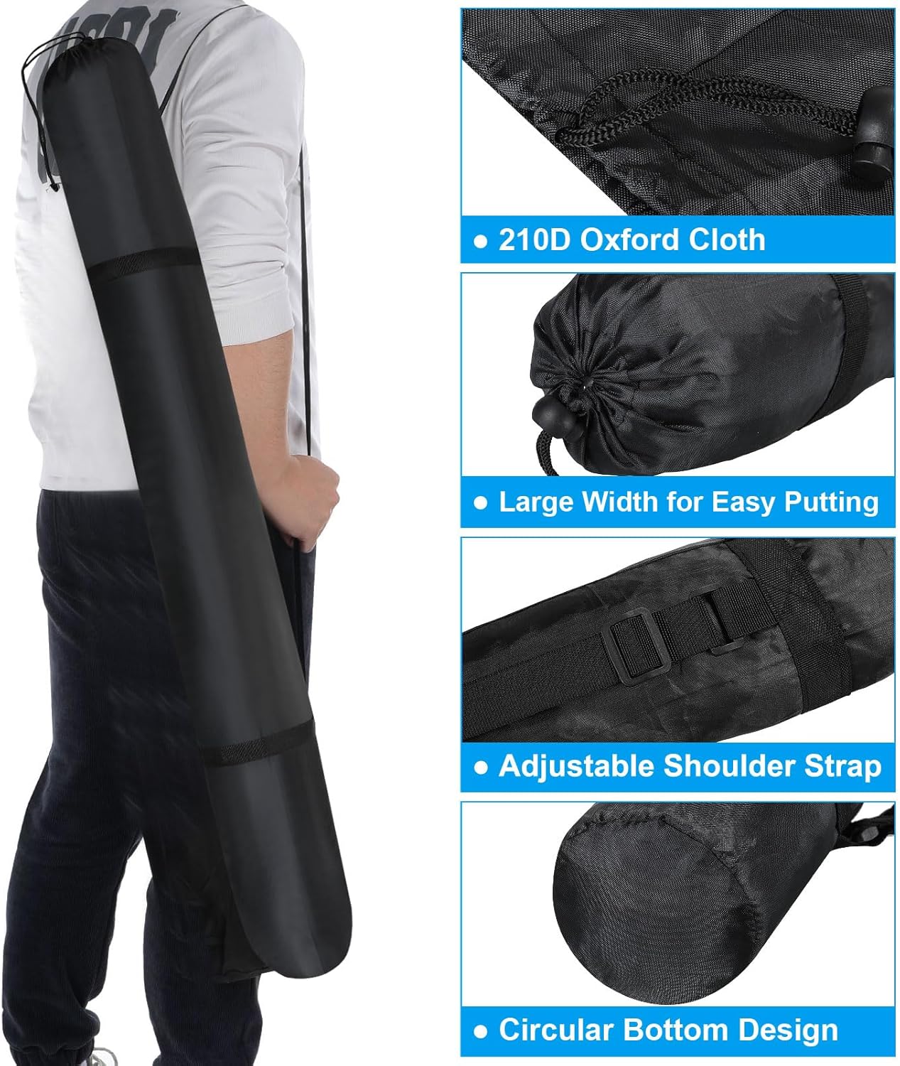 PATIKIL Bolsa de repuesto para silla ultra pequeña de 51 pulgadas, bolsa de almacenamiento plegable con correa para el hombro para viajes al aire