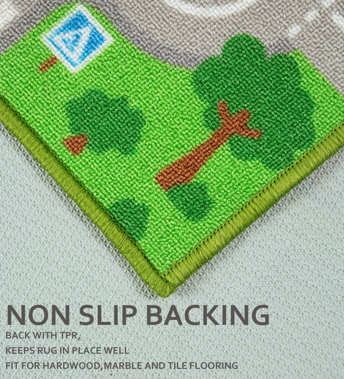 VSIWB Kids Carpet Playmat Car Rug 6’6” x 9’8” Educational Road Traffic Carpet Fun City Life Map Kids Car Rug Non Slip Play Carpet for Children