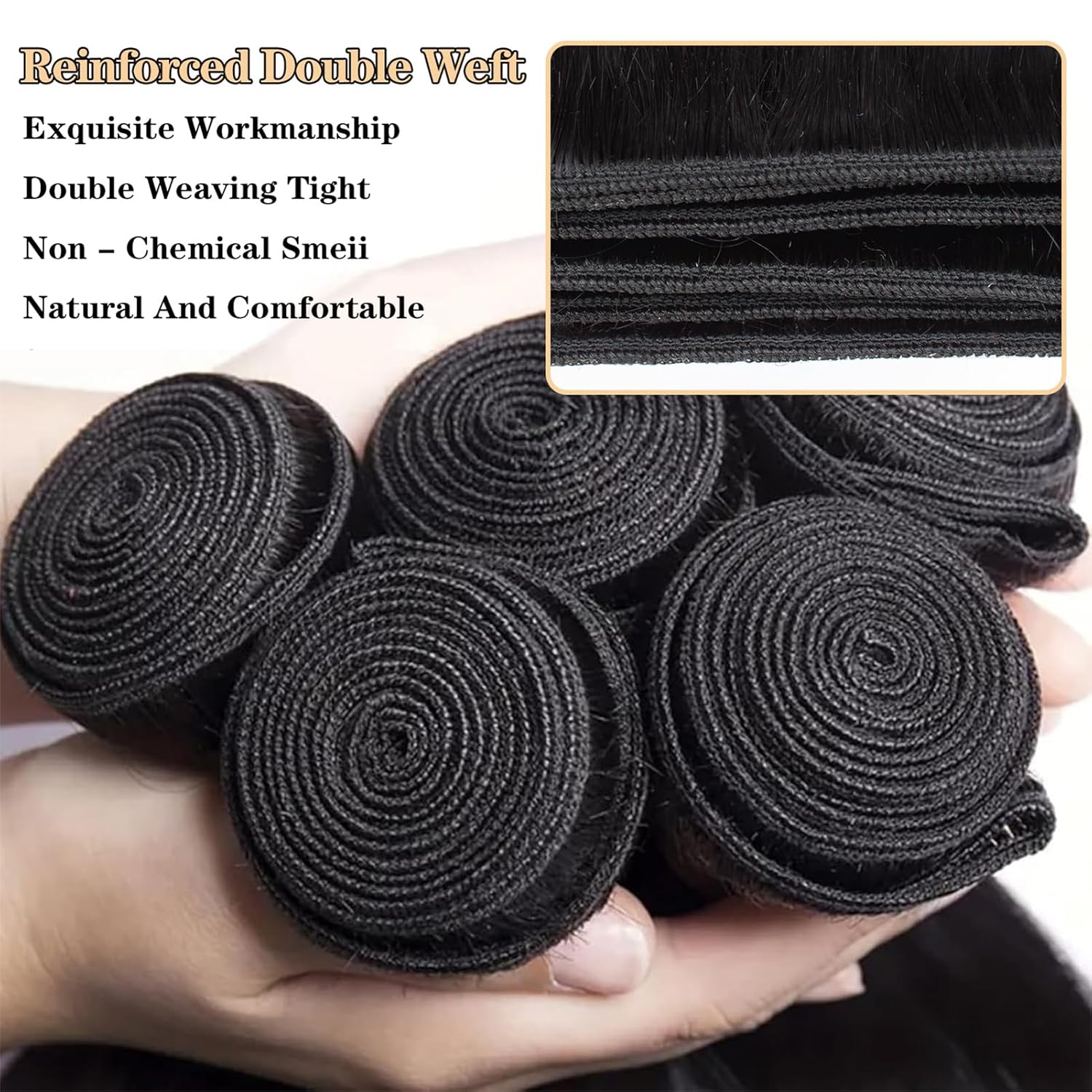 Extensiones de cabello virgen brasileño de grado 12A, ondas sueltas, de 24 pulgadas, Remy brasileño virgen, ondulado, profundo, 100% real, sin