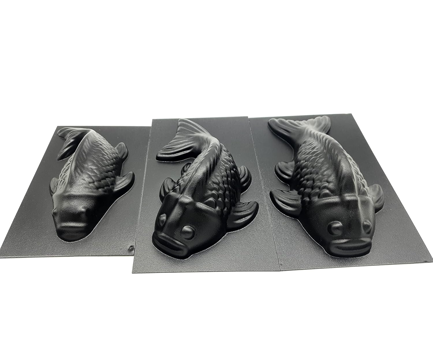 Molde de cemento 3D para peces, 3 piezas, plástico ABS de 0.079 in, moldes de plástico para hormigón, molde de acuario, moldes de cemento para