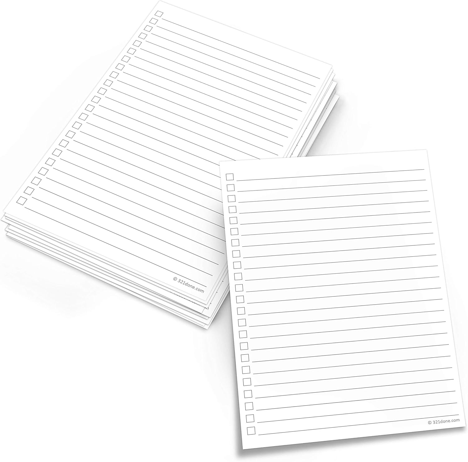 321Done Tarjetas de lista de verificación jumbo de 5 x 7 pulgadas (juego de 50) fabricadas en Estados Unidos  Extra grandes  Lista de verificación
