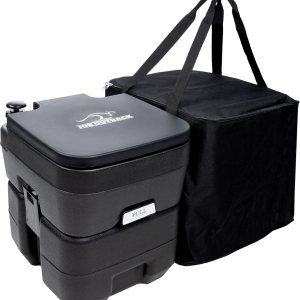 Inodoro de camping con bolsas de inodoro  Inodoro de campamento de agua dulce de 2.5 galones para hasta 50 descargas limpias  Inodoro portátil sin Inodoro de camping con bolsas de inodoro  Inodoro de campamento de agua dulce de 2.5 galones para hasta 50 descargas limpias  Inodoro portátil sin