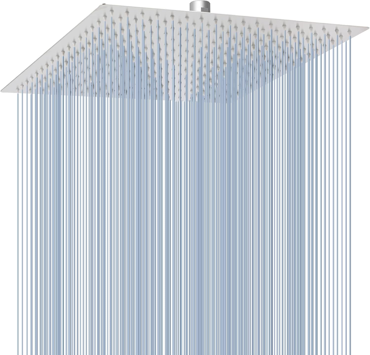 Voolan – Regadera tipo lluvia de metal, cuadrada, de alto flujo, cobertura de cuerpo completo en cascada, montaje universal para techo o pared