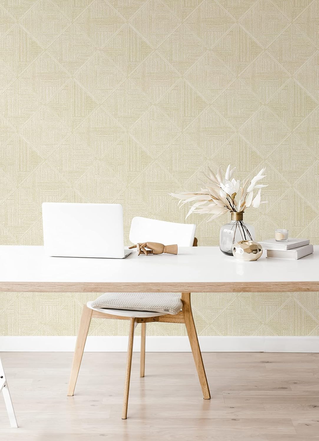Papel pintado geométrico amarillo de Cade