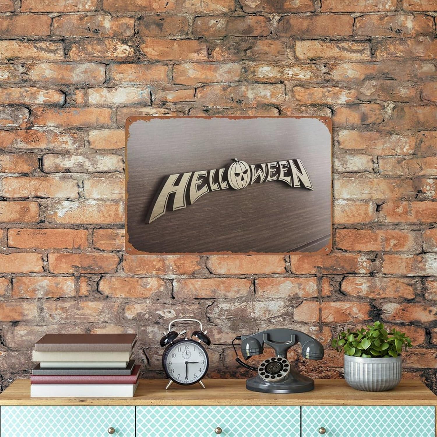 Helloween – Póster musical de banda de metal pesado, letrero de hojalata vintage, decoración de pared de metal único para el hogar, bar, comedor,