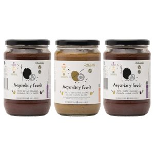Paquete de 3 variedades de pasta de aceituna, paquete de 2 unidades de aceitunas Kalamon totalmente rasgadas, 1 paquete de pasta de aceituna verde Paquete de 3 variedades de pasta de aceituna, paquete de 2 unidades de aceitunas Kalamon totalmente rasgadas, 1 paquete de pasta de aceituna verde