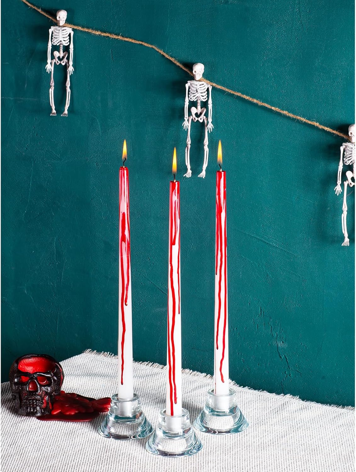 CANDWAX Juego de 4 velas cónicas de 14 pulgadas, velas cónicas sin goteo y sin perfume, perfectas como velas de cena y velas para el hogar, velas