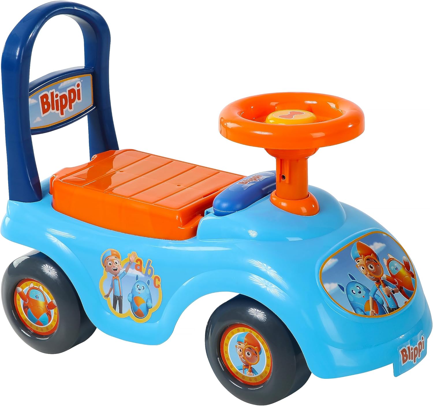 Dynacraft Blippi – Paseo de pie a suelo con funciones de juego interactivo para niños