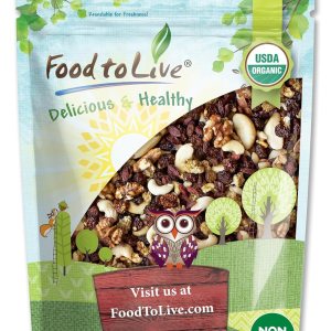 Super Nuts and Berries Trail Mix, 2 libras, nueces y bayas orgánicas crudas, incluyendo anacardos, nueces, nueces de Brasil, pasas, moras, bayas Super Nuts and Berries Trail Mix, 2 libras, nueces y bayas orgánicas crudas, incluyendo anacardos, nueces, nueces de Brasil, pasas, moras, bayas