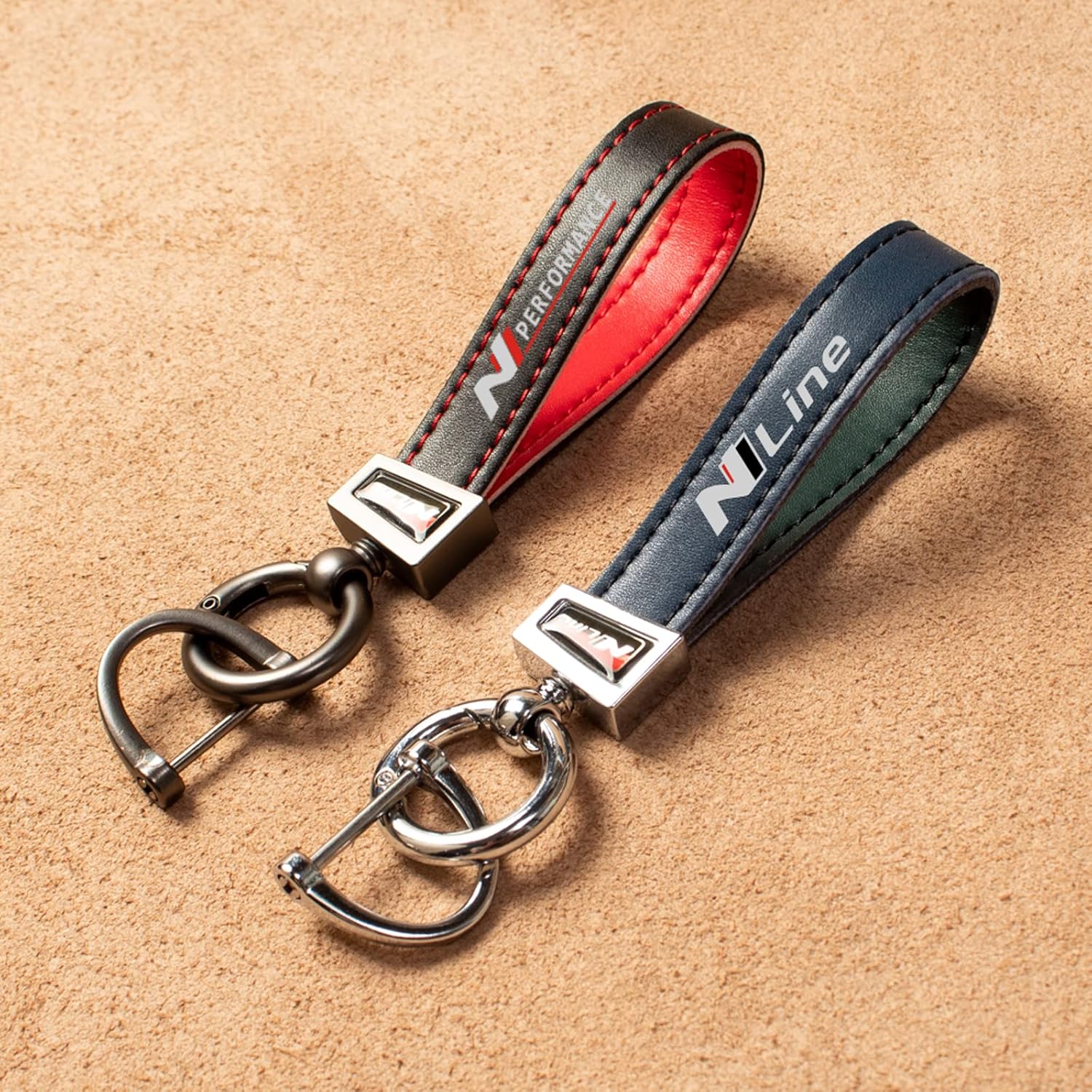 Gabonica Genuine Leather Car Keychain Key Chain Keyring Family Present