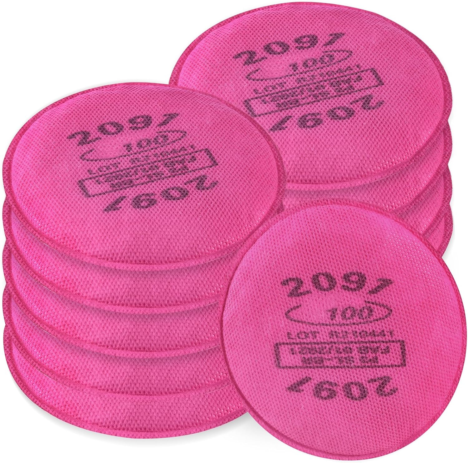 10 filtros de partículas 2091 para respirador, filtro respiradorcartucho, compatible con respirador 6200, 6502, 6800, 7502, adecuado para filtrar