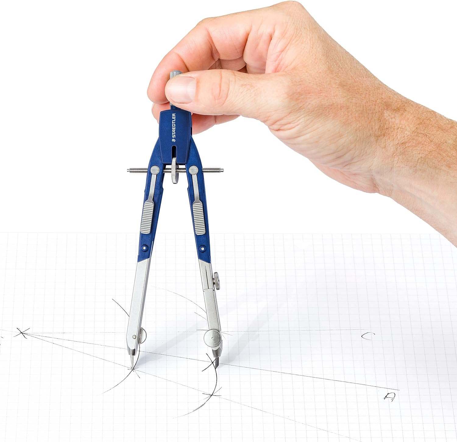 Staedtler Comfort 552 01 – Juego de brújula de metal de ajuste rápido (2 piezas)