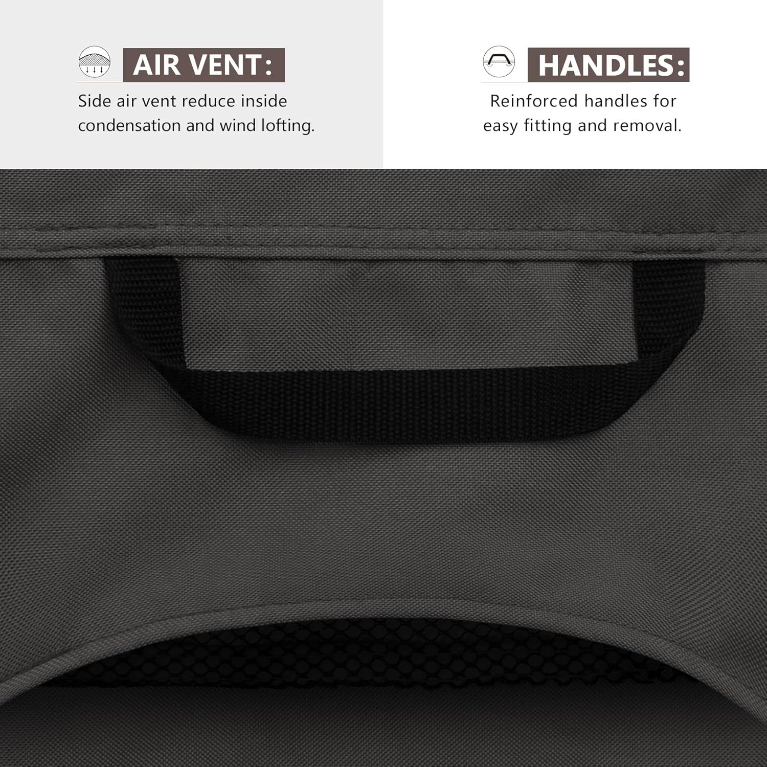 ULTCOVER Funda impermeable para silla de patio, resistente al aire libre, paquete de 2 unidades, 72 pulgadas de largo x 28 pulgadas de ancho x 30