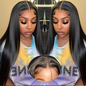 Pelucas de cabello humano sin pegamento de 28 pulgadas, precortadas para principiantes, con cierre de encaje HD de 6 x 4 pulgadas, pelucas de Pelucas de cabello humano sin pegamento de 28 pulgadas, precortadas para principiantes, con cierre de encaje HD de 6 x 4 pulgadas, pelucas de