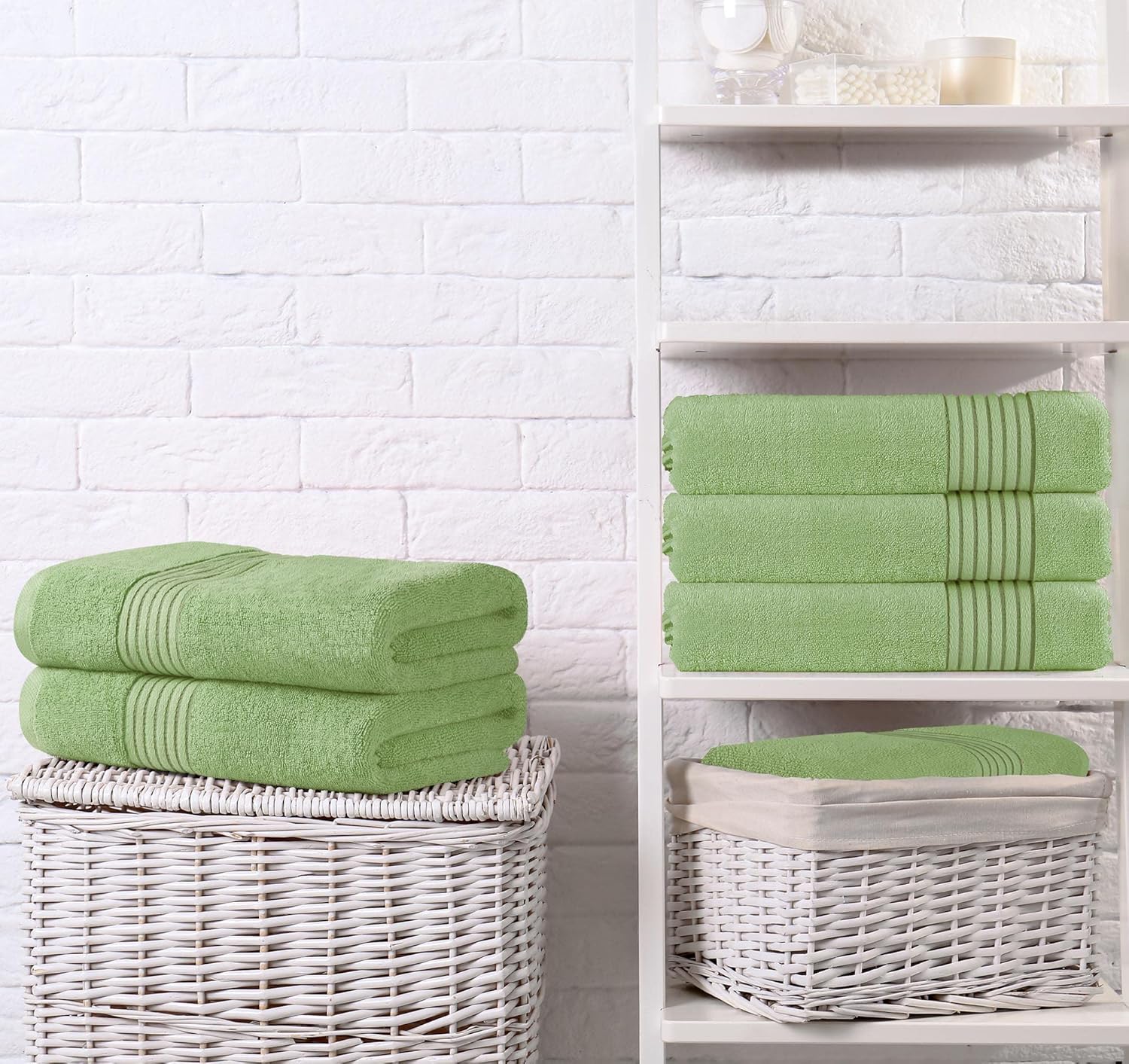 Utopia Towels – Juego de toallas de baño 100 % algodón hilado en anillo, 600 GSM, secado rápido, muy absorbentes y suaves al tacto, perfectas para