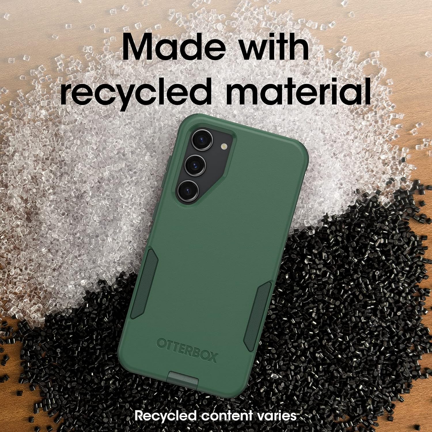 OtterBox Funda Galaxy S23+ Commuter Series – TREES COMPANY (verde), delgada y resistente, apta para el bolsillo, con protección de puerto