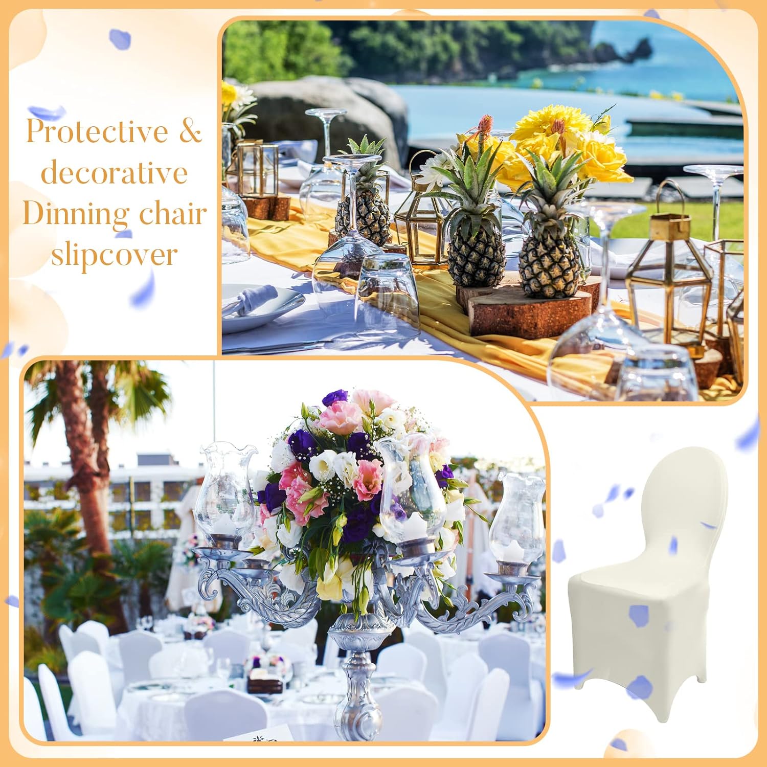 60 fundas para sillas de boda, fundas de elastano para sillas, fundas de poliéster y elastano, plegables para bodas, banquetes, celebraciones,