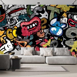 wall26 Calcomanía removible de paredmural de dibujos animados de animé, pintura en aerosol de personajes de graffiti y arte callejero, paisaje wall26 Calcomanía removible de paredmural de dibujos animados de animé, pintura en aerosol de personajes de graffiti y arte callejero, paisaje