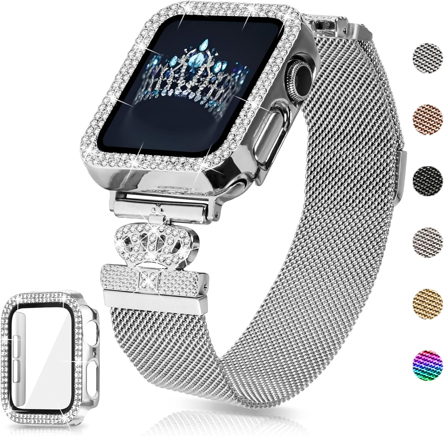 YouthRun Correa magnética compatible con Apple Watch de 1.496 pulgadas, 1.575 pulgadas, 1.614 pulgadas, 1.654 pulgadas, 1.732 pulgadas, correa de