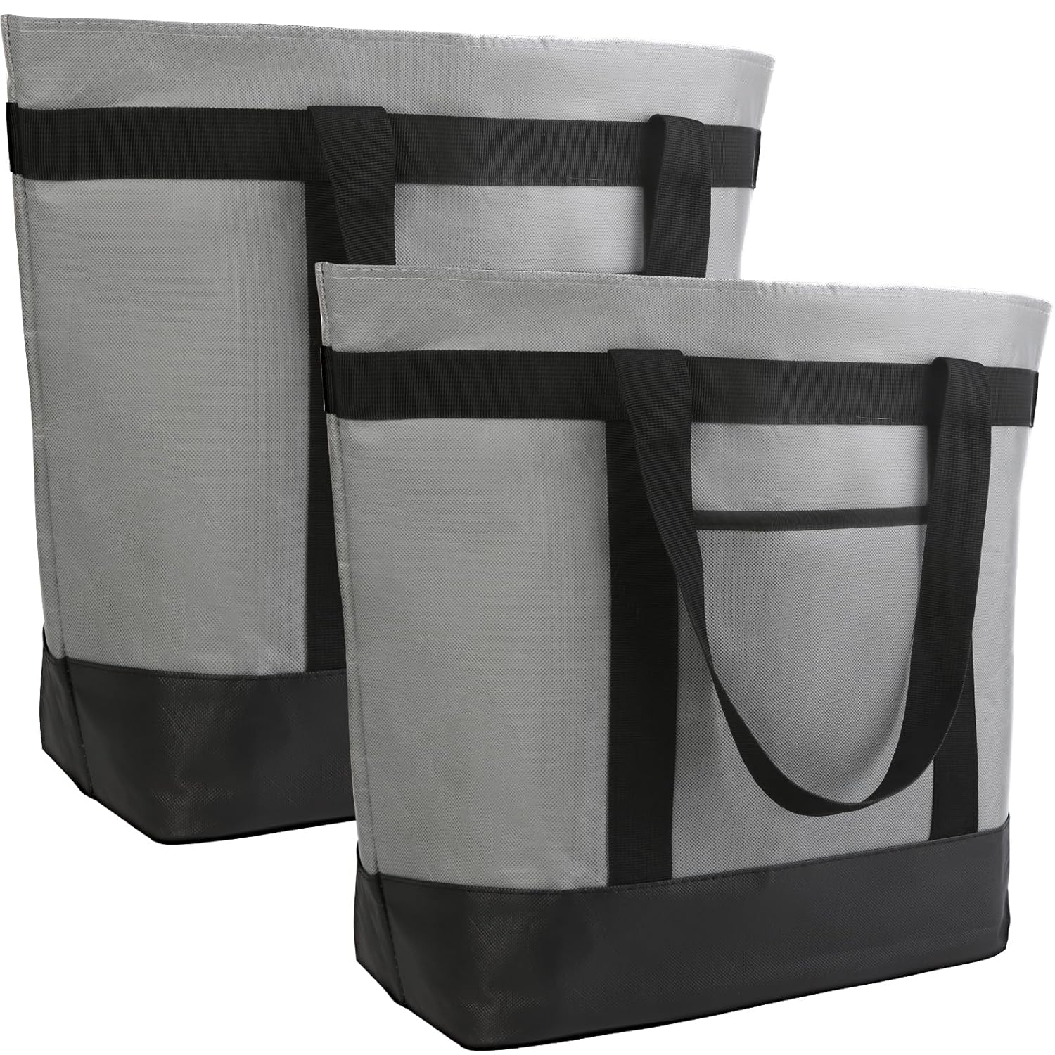 Paquete de 2 bolsas reutilizables aisladas para compras de comestibles para mujereshombres, pizzabolsa de entrega de alimentos para mantener la