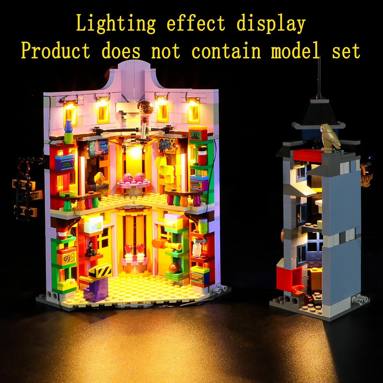 Kit de luces LED compatible con Lego Diagon Alley Weasleys’ Wizard Wheezes – Juego de iluminación para el juego de modelos 76422 (juego de modelos