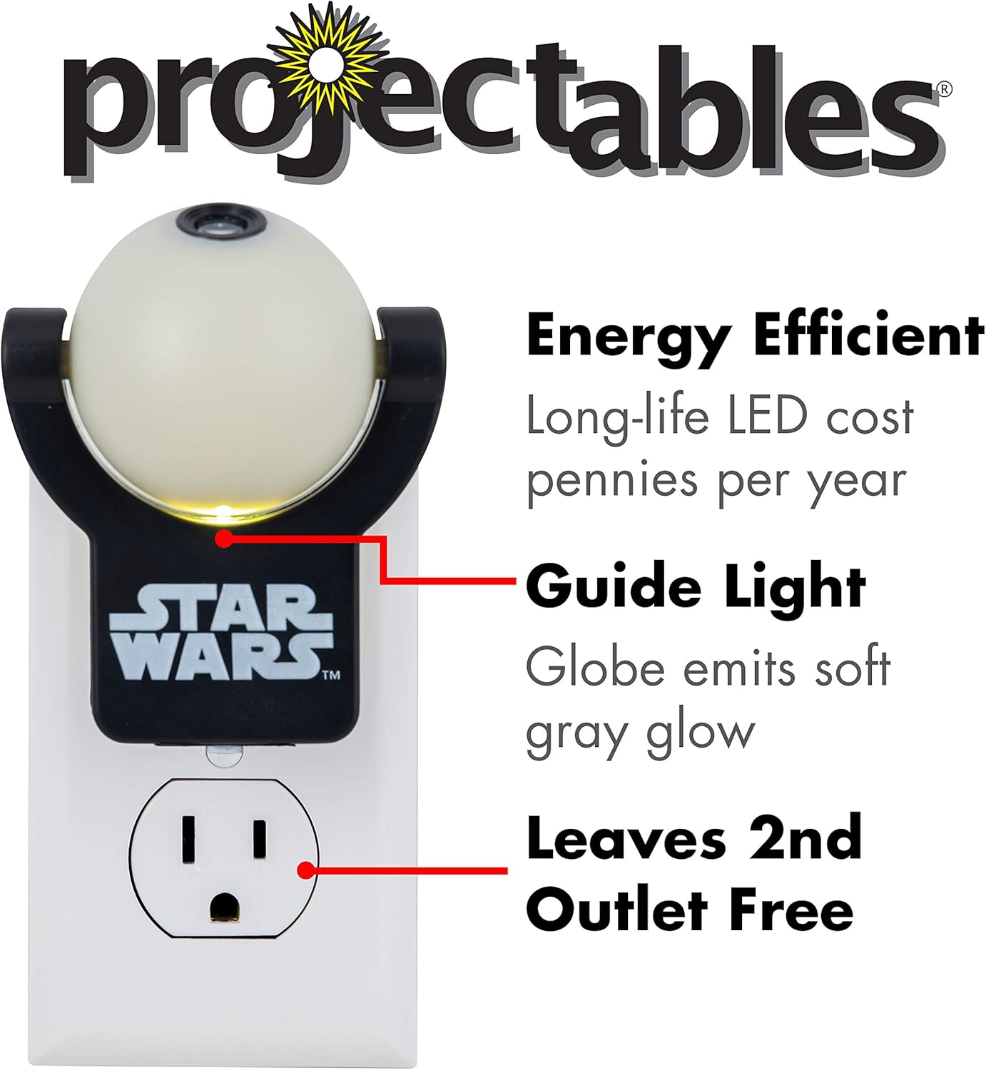 Projectables Star Wars Proyector de luz nocturna LED