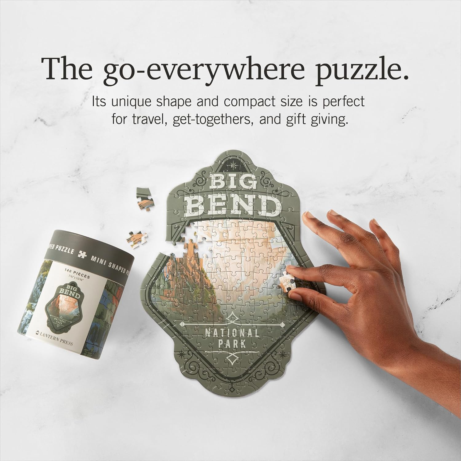 Lantern Press Mini rompecabezas para adultos, protege nuestros parques nacionales (Big Bend)