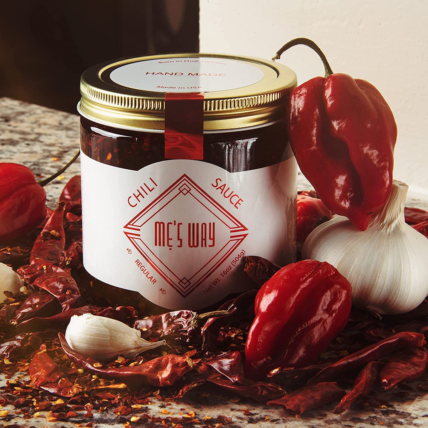 Paquetes de salsa de chile vietnamita hecha a mano M”S WAY  Pasta de chile casera  Mezcla perfecta de especias, salsa de chile salada y dulce