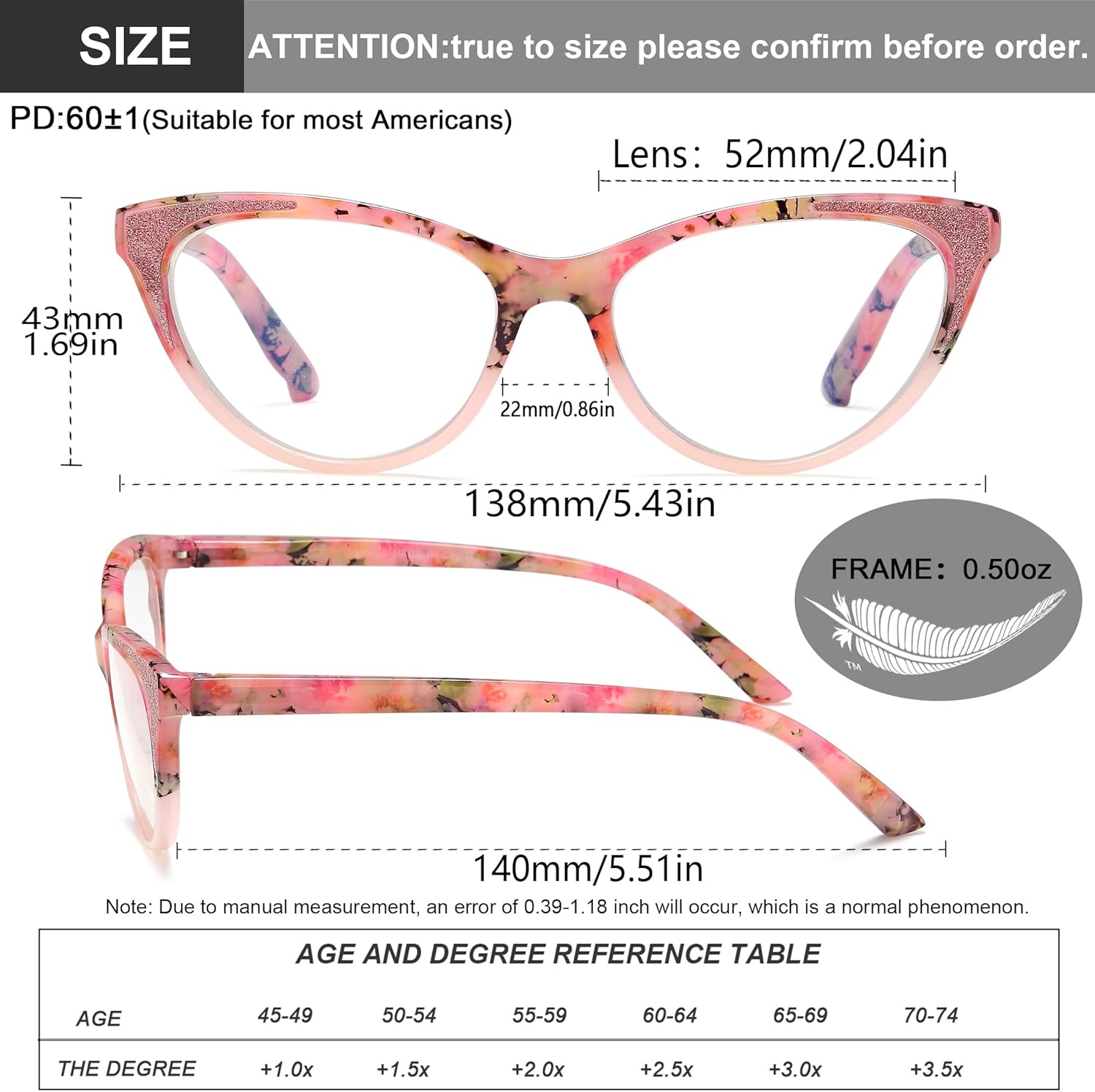 YTDBNS Gafas de lectura de ojo de gato para mujer, paquete de 2 lentes de computadora de moda con bloqueo de luz azul con bisagra de resorte,