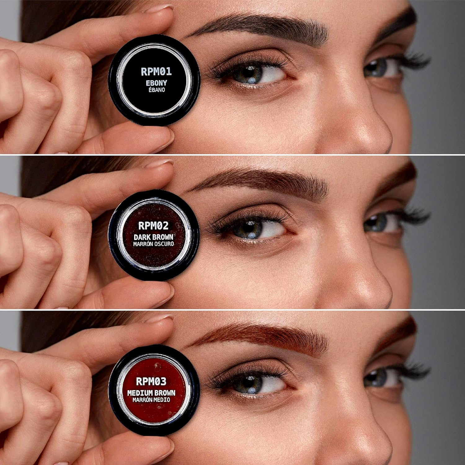 Ruby Kisses Go Brow Pomada para cejas resistentes al agua de larga duración a prueba de manchas (marrón oscuro)