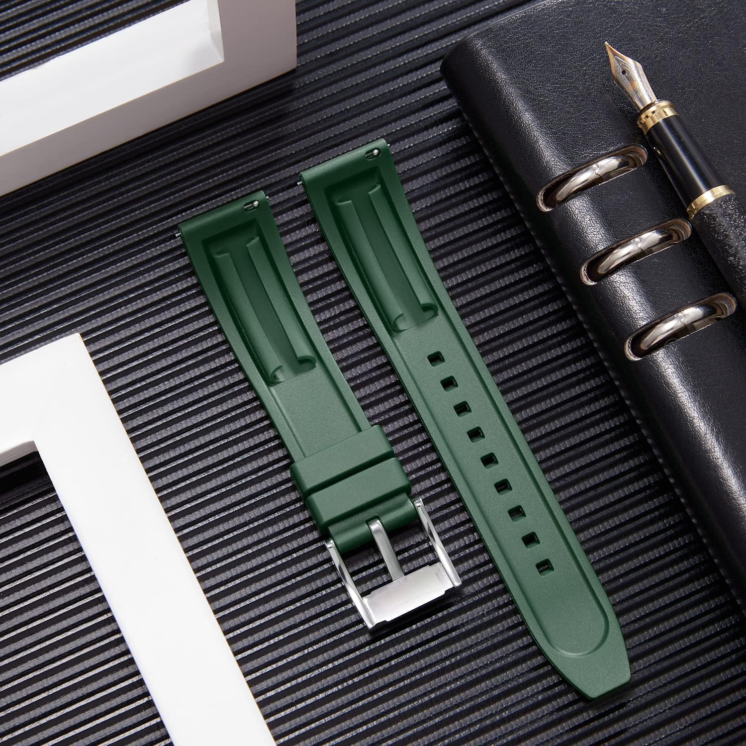BINLUN Correas de reloj de silicona de liberación rápida, correas de reloj de goma de repuesto de 0.709 in, 0.748 in, 0.787 in, 0.827 in, 0.866 in,