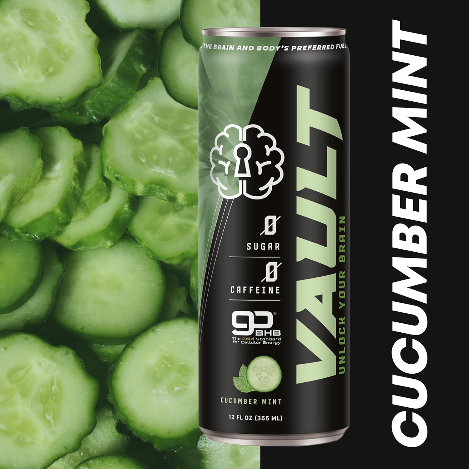 VAULT Bebida energética cerebral sin cafeína, nootrópico para el enfoque mental, nitidez, memoria y tiempo de reacción, sin choques ni nerviosismo,