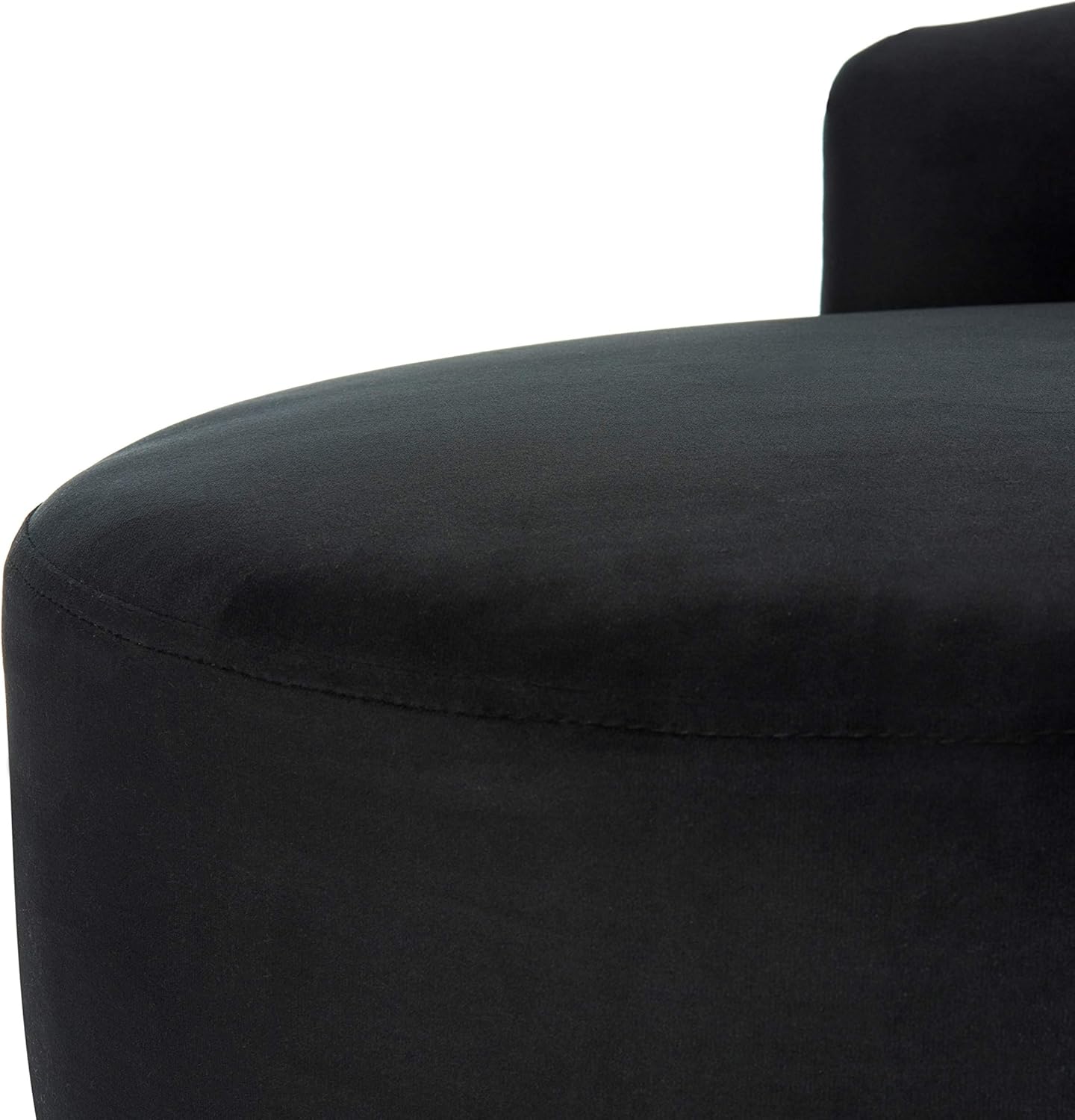 Safavieh Inicio Evangeline Glam Sofá biplaza parisino de terciopelo negro