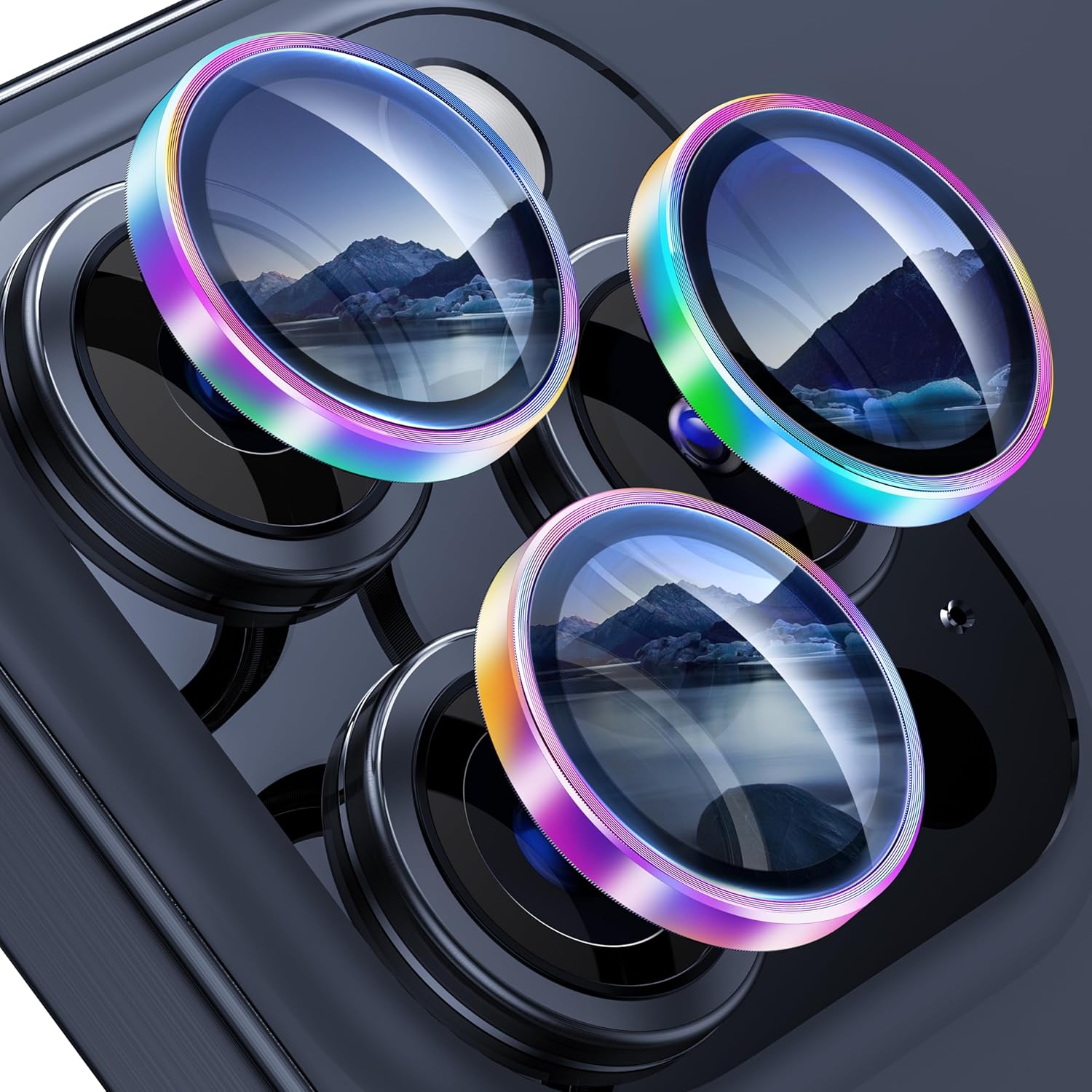 WSKEN Protector de lente de cámara para iPhone 15 ProiPhone 15 Pro Max, mantiene el disparo original Protector de pantalla de cámara de vidrio