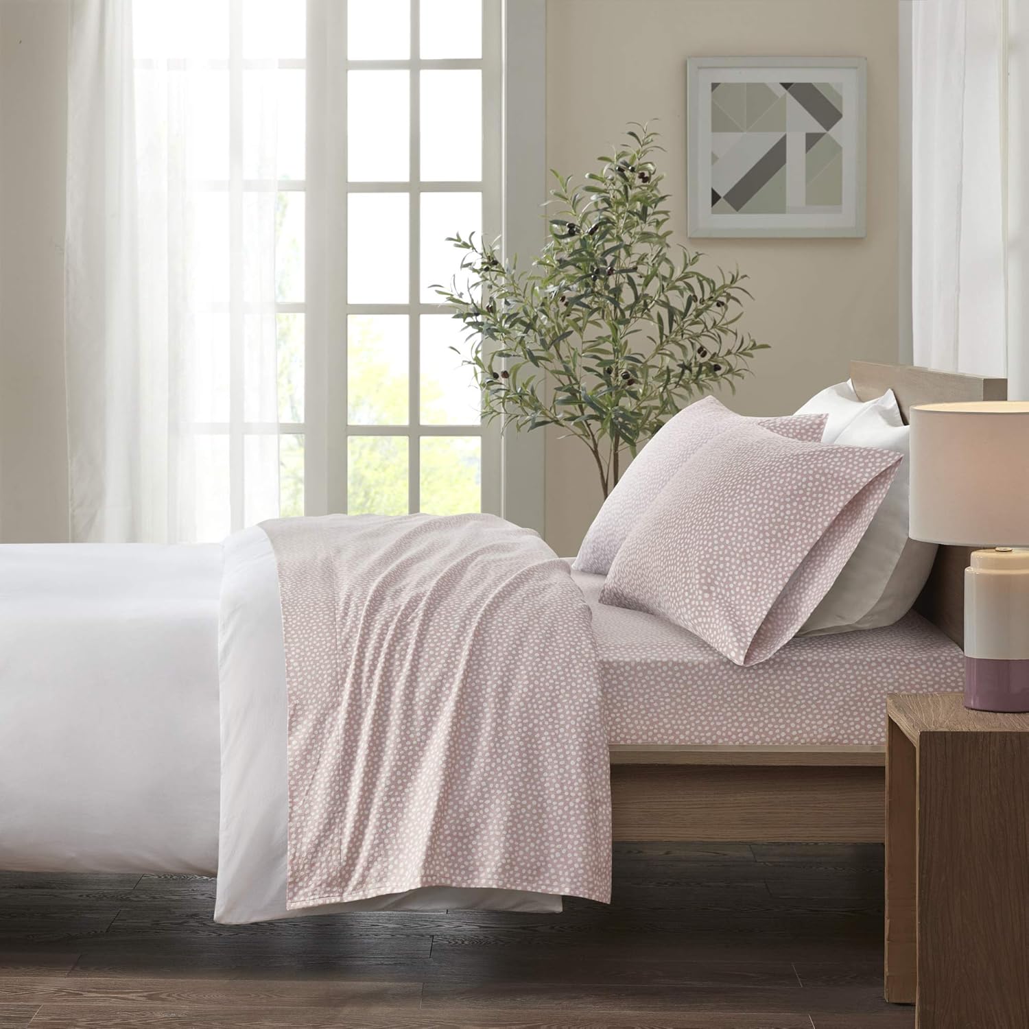 Sleep Philosophy True North Cozy – Juego de ropa de cama cálida de franela 100% algodón, estampado novedoso de animales y estrellas, lindo,