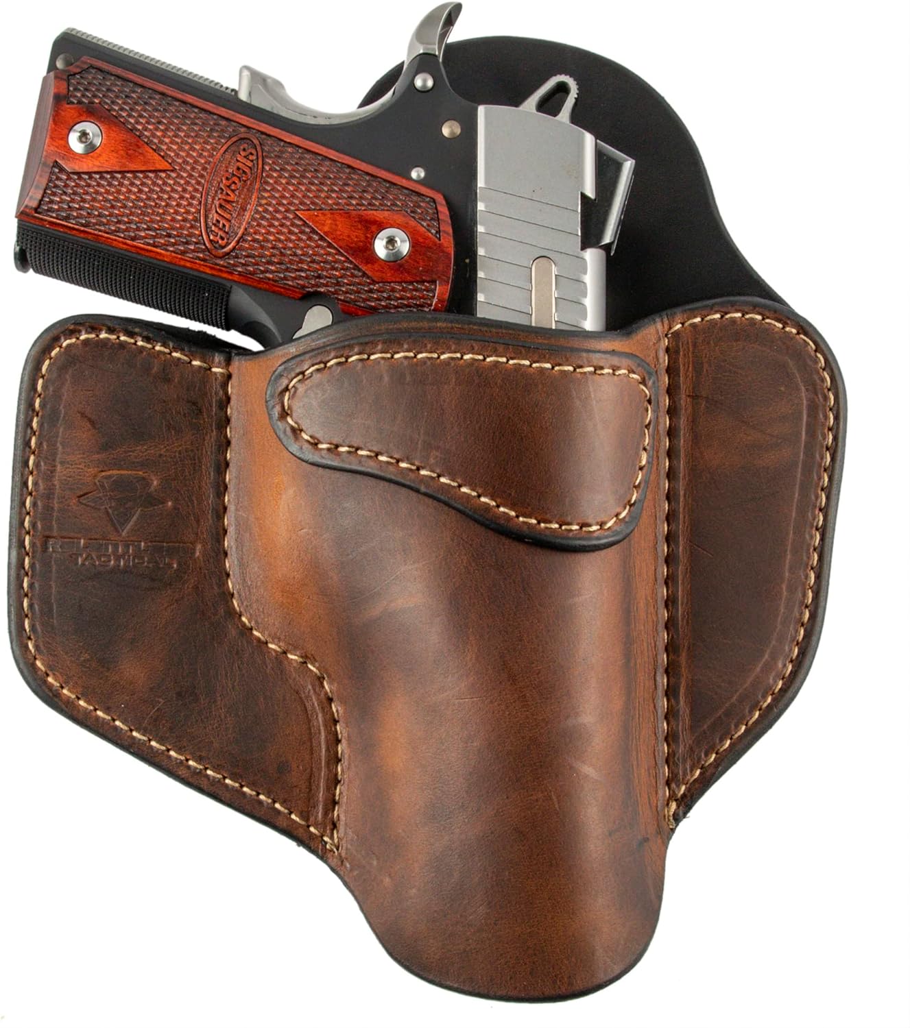 Funda OWB de cuero de transporte cómodo  Fabricada en Estados Unidos  Compatible con Glock 17 19 22 23 26 32 33 43 45  Taurus G2 G3C GX4  Sig P365