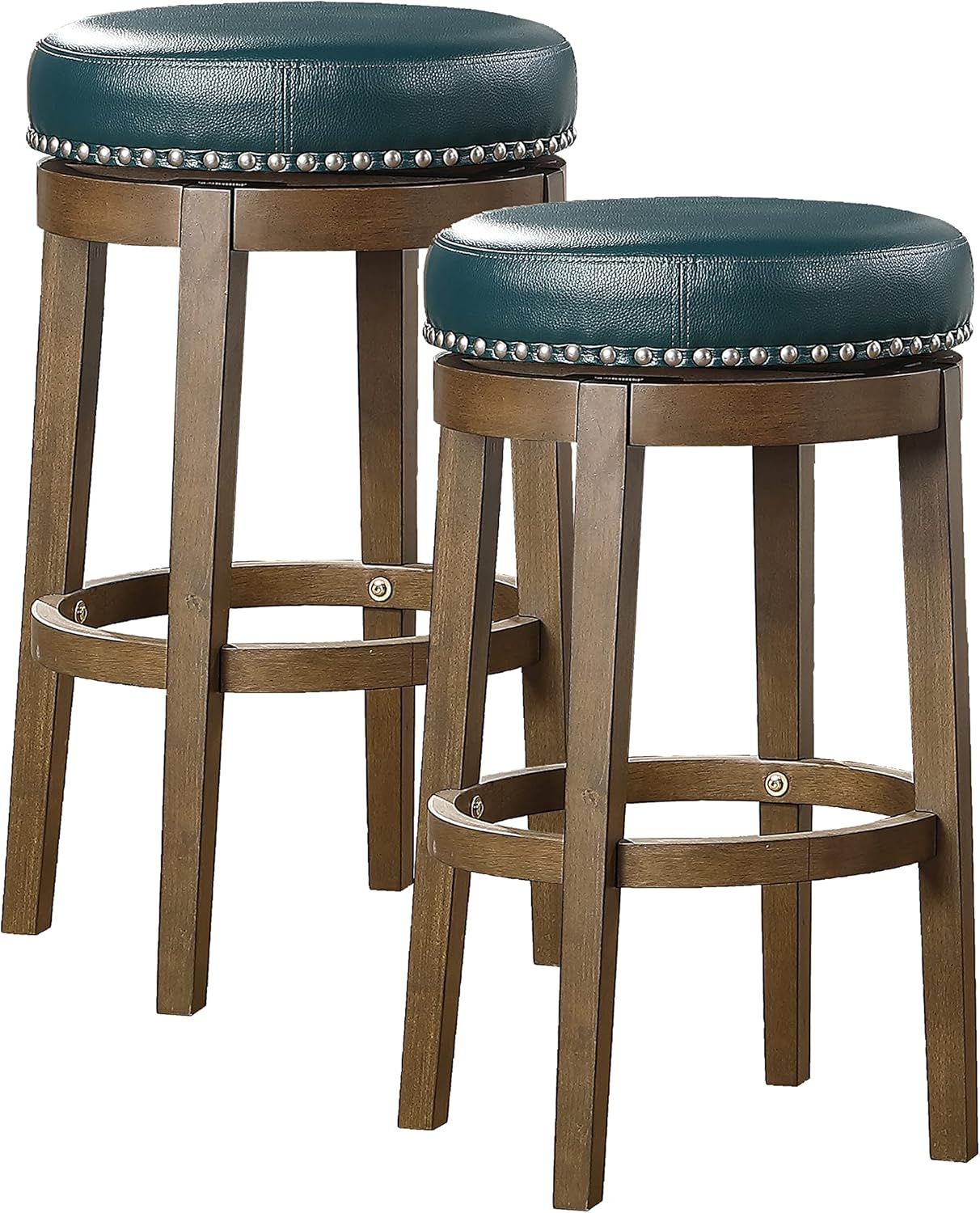 Lexicon Kenmare Taburete giratorio de altura para pub (juego de 2), 29″ SH, verde