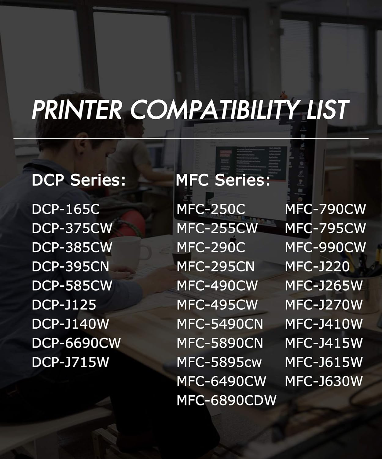 GTS Paquete de 25 cartuchos de tinta compatibles con Brother LC61 LC65 LC-61 LC61 LC61BK (10B5C5Y5M) para trabajar en impresora todo en uno DCP-165C