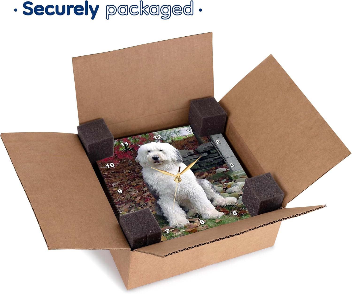 3dRose LLC Old English Sheepdog – Reloj de pared, 10 x 10 pulgadas