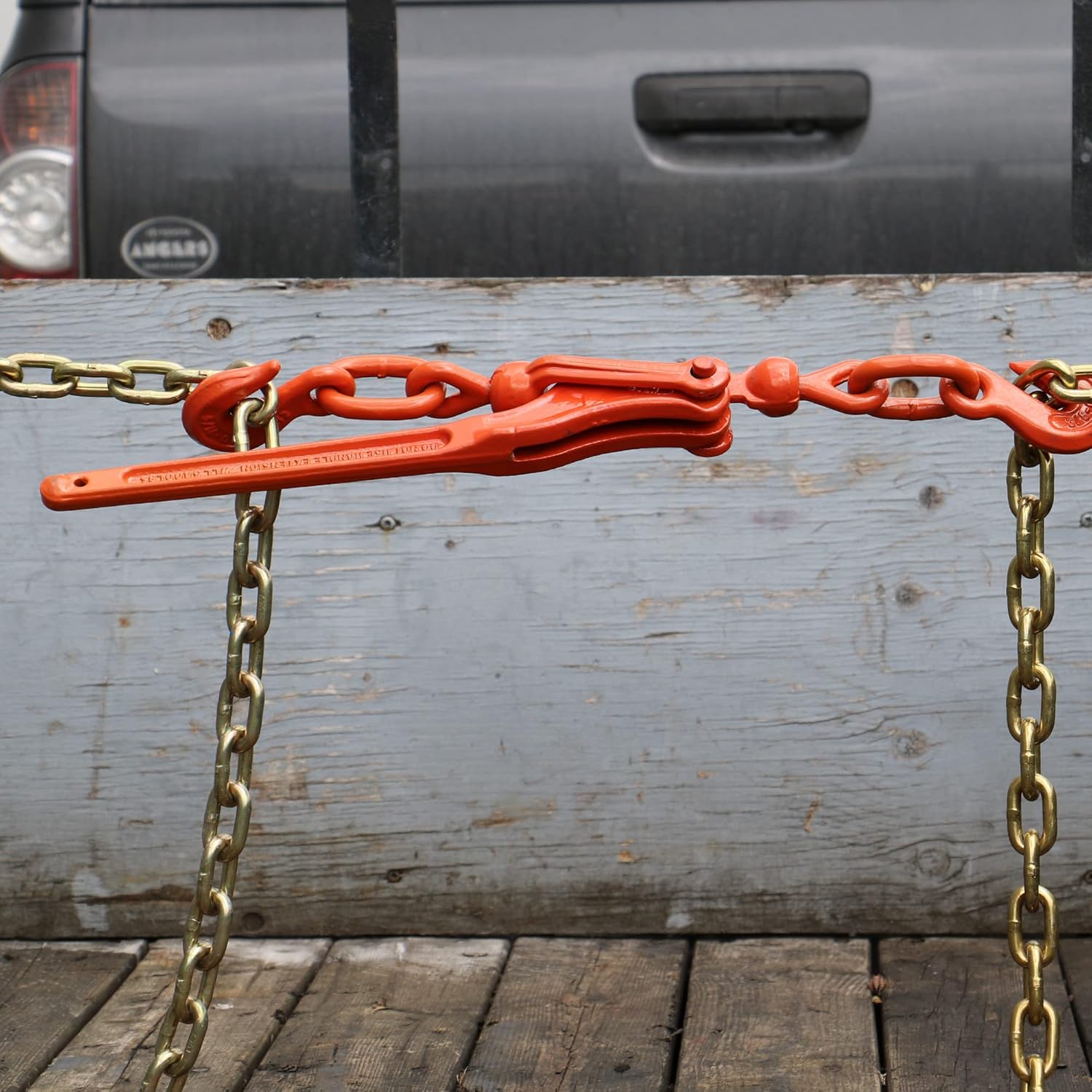 Ben-Mor Chain Binder with Swivel Hooks  Flatbed Load Securement Tie Down Binders for G30 Tiedown Chains – Ratchet Load Binder for Trucks, Trailers