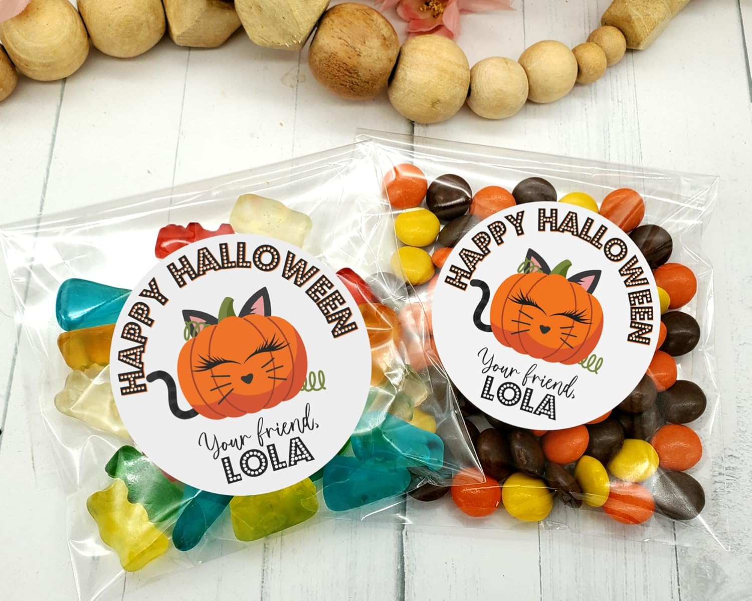 40 calcomanías personalizadas de Halloween para niños, etiquetas personalizadas para niñas, escuela, fiesta, fiesta, hojas de etiquetas de regalo