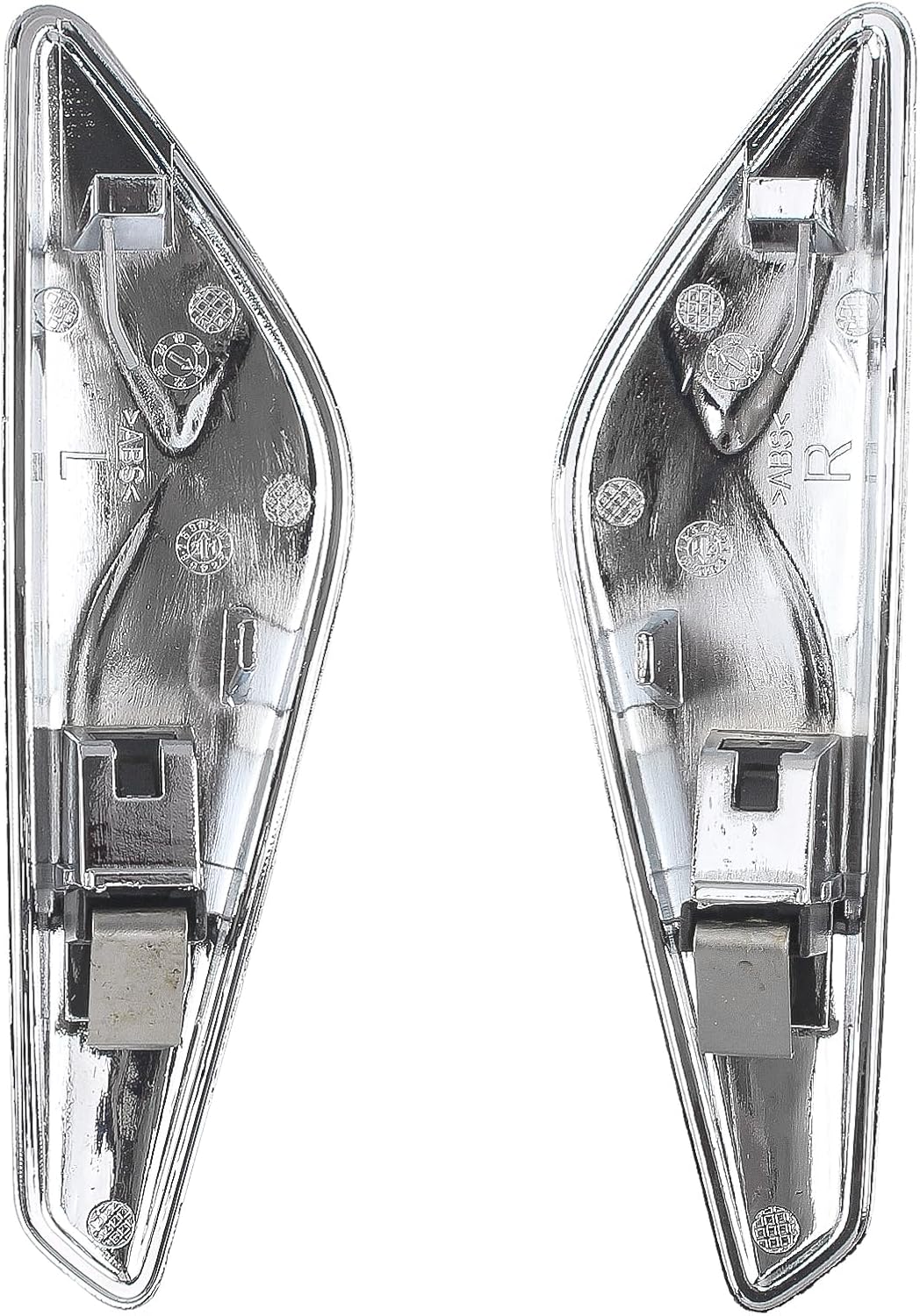 AUTOKAY Guardabarros delantero cromado para BMW F25 X4 F26 X3 2013-2017 sustituye a 51117338569 51117338570
