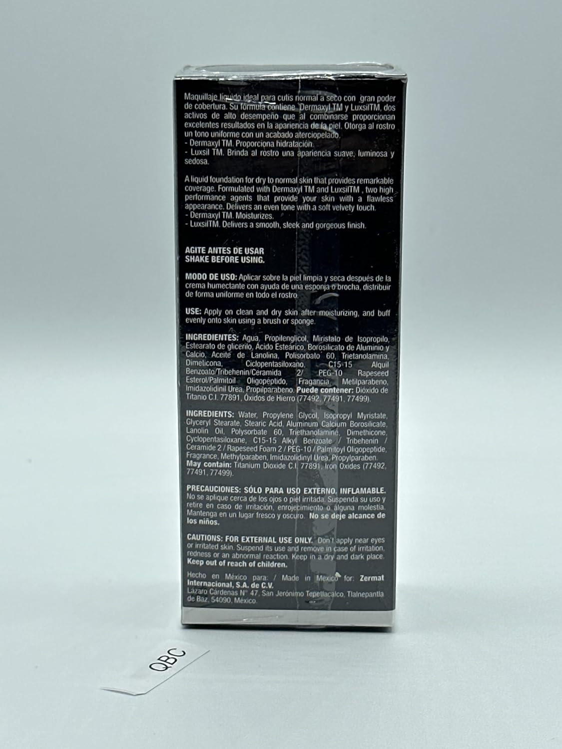 Zermat Eleganzza Maquillaje Hidratante Líquido, Maquillaje Facial Humetante Marfil