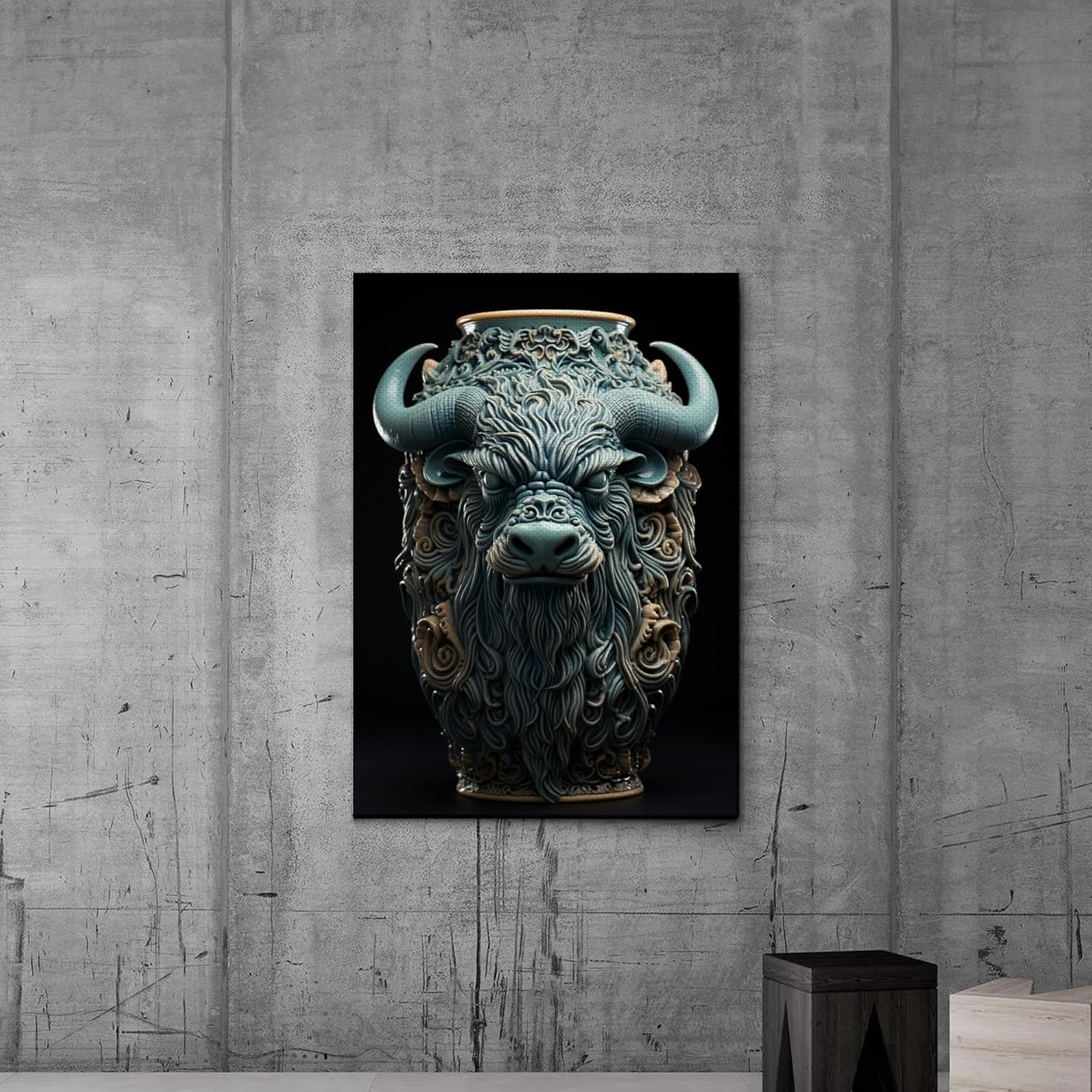 printable wall art, aesthetic room decor, fireplace mantel art, nursery wall decor, yak printing art, yak