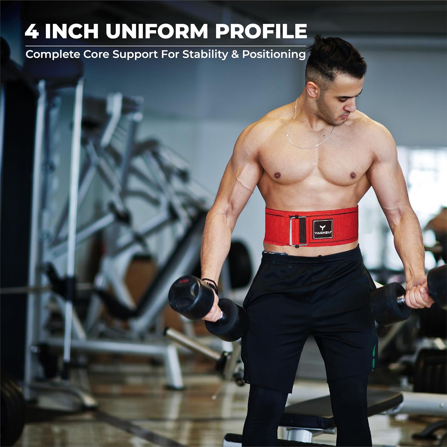 Quick Locking Weight Lifting Belt – Adjustable Lifting Belt for Powerlifting, Squat, Deadlift and Back Support, 4 inch Gym Belt for Men and Women