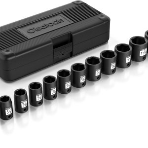 Olsa Tools Juego de dados de impacto poco profundo Cr-Mo de 12 pulgada  CrMo de grado profesional  SAE de 6 puntos  14 piezas de 38 pulgadas a 1-14 Olsa Tools Juego de dados de impacto poco profundo Cr-Mo de 12 pulgada  CrMo de grado profesional  SAE de 6 puntos  14 piezas de 38 pulgadas a 1-14