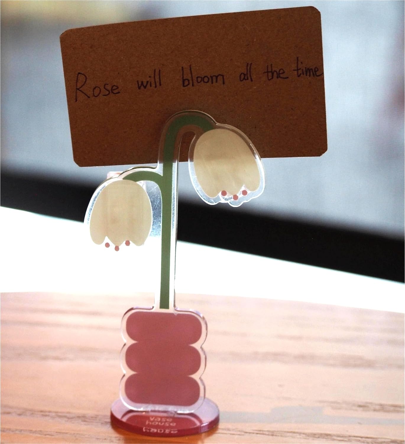 3 piezas de acrílico para escritorio, soporte de clip de flores, clip de exhibición de fotos de escritorio en casa, oficina, soporte para fotos,